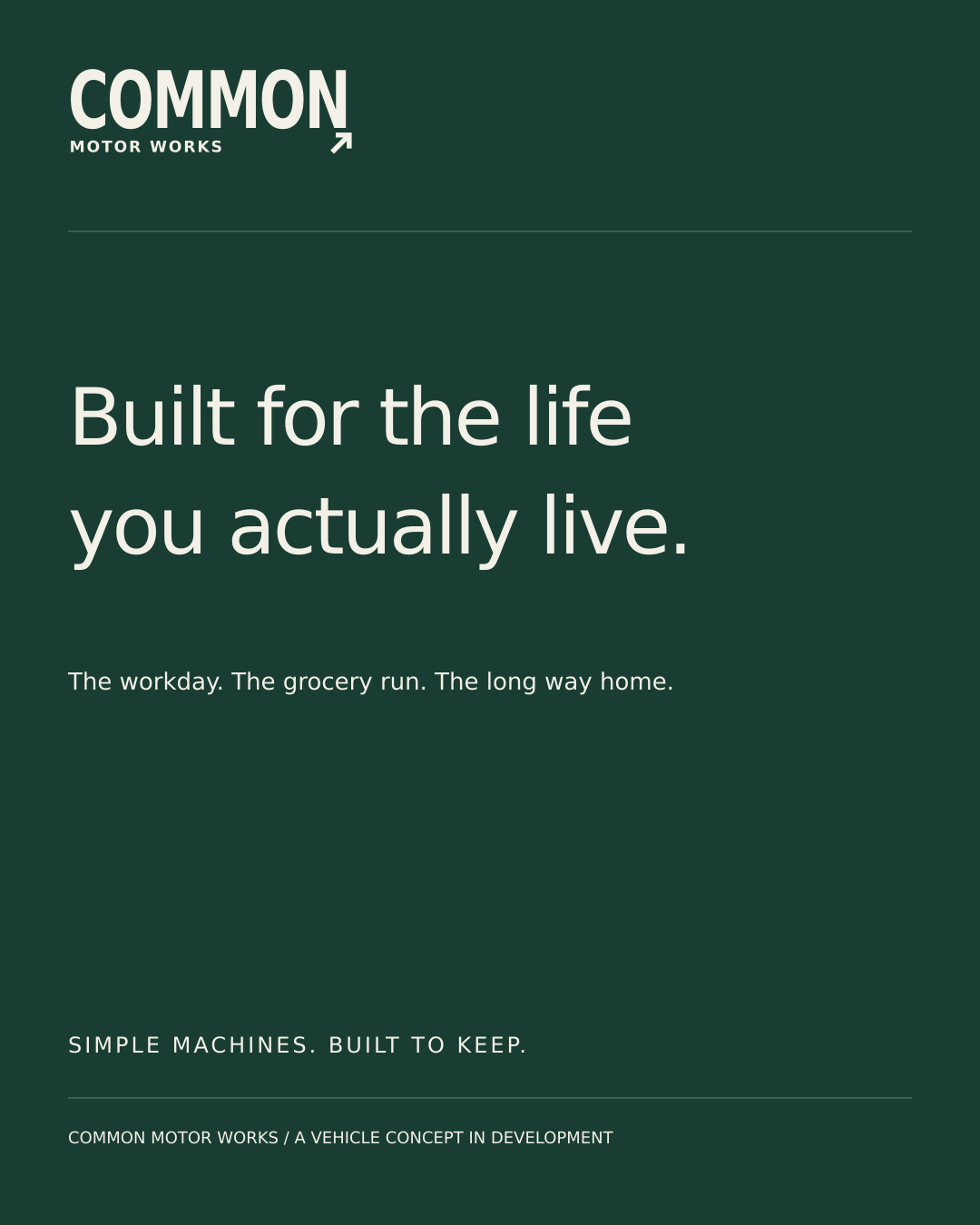 Everyday utility campaign: Built for the life you actually live